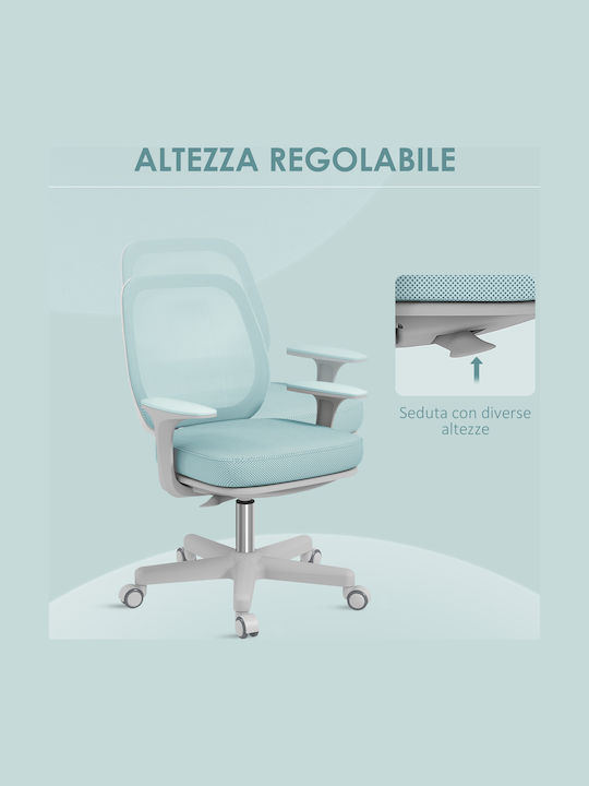 Vinsetto Office Chair with Adjustable Arms Light Green