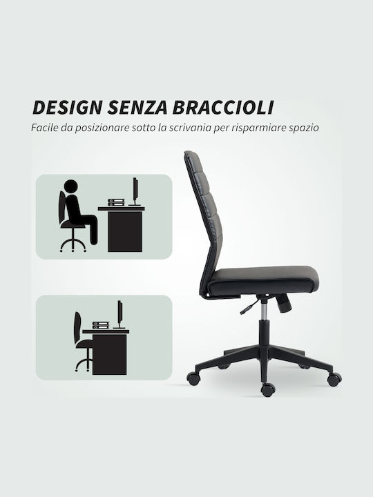 HomCom Office Chair with Adjustable Arms Black