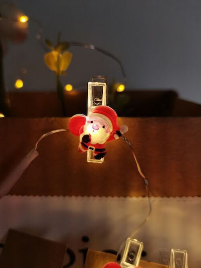 10 Lights LED 1.2m. Warm White Battery in String 1pcs