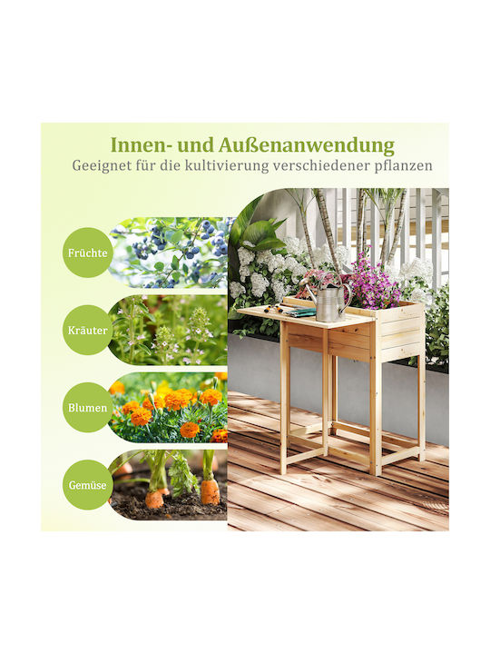 Costway Planter Box Lemn Natural Costway Planter Box Lemn Natural