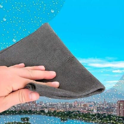 Flippy Magic Microfiber Cloth Glass Cleaning Lint-free Absorbent 20x30 Cm Gray