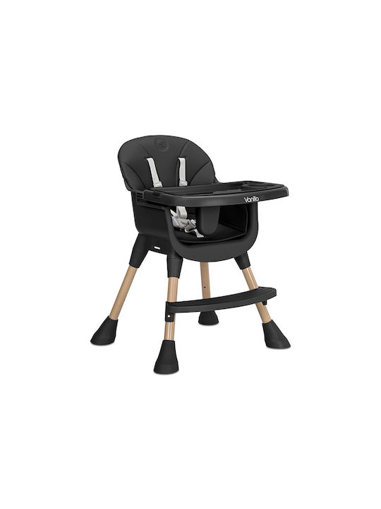 Lorelli Vanilla Baby Highchair 3 in 1 With Adjustable Height Black