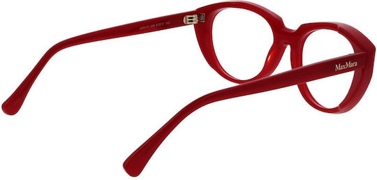 Max Mara Plastic Eyeglass Frame Cat Eye Red MM 5113 066