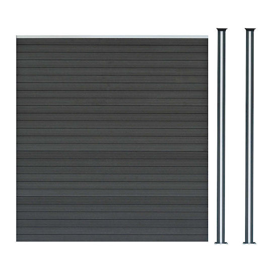 Gartenzaunmaterial aus WPC 1Stück Gray