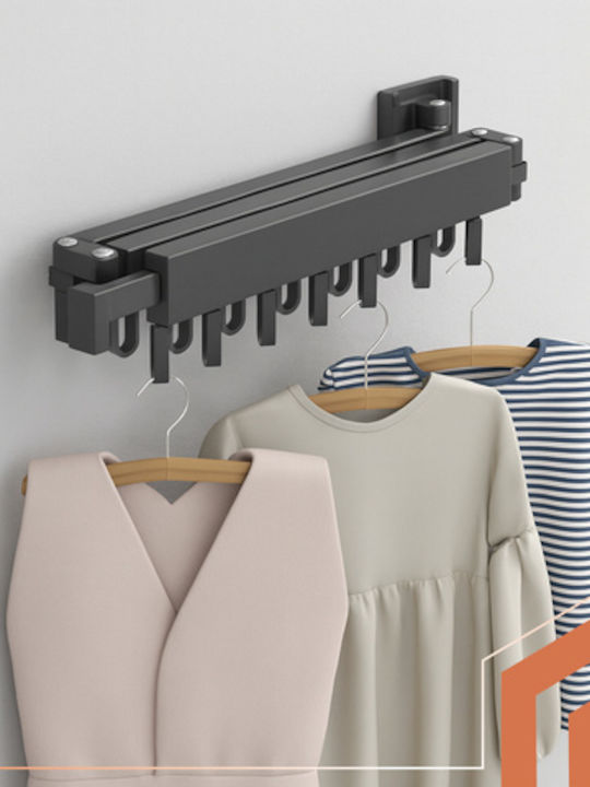 Uscătoare Rufe Pliabilă De Perete Pentru Balcon Din Aluminiu 127x7.5cm
