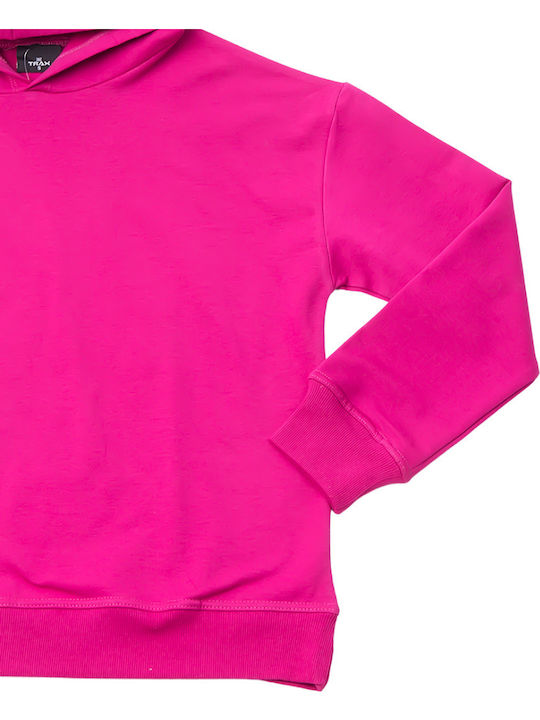 Kids Sweatshirt with Hood Fuchsia