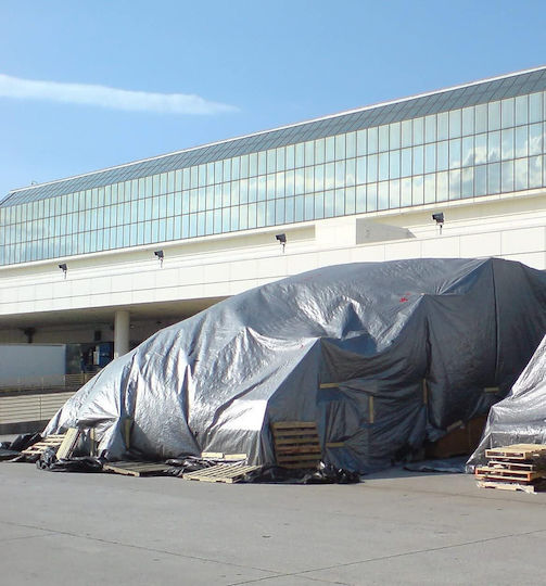 Мрежа / Сенчесто платно Сив 4x5m 80гр/кв.м