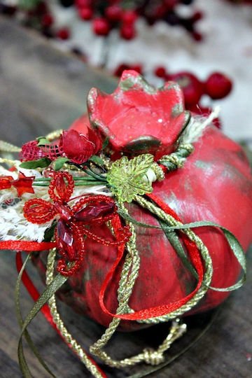 Gerakis Christmas Pink Candle 10x10cm