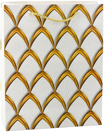 Lean Toys Bag for Gift Gold 32x12x26cm.