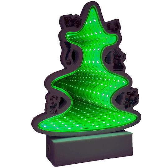 cu lumină LED Decorațiune de Crăciun Plastic Braduleț 20cm. Baterie Verde
