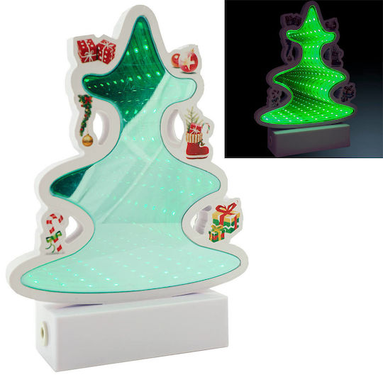 cu lumină LED Decorațiune de Crăciun Plastic Braduleț 20cm. Baterie Verde