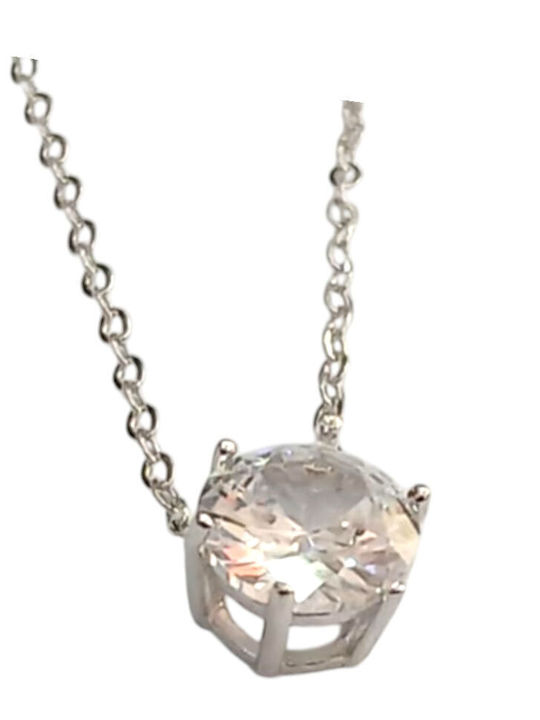 Prince Silvero Charm Solitärring aus Silber mit Zirkon