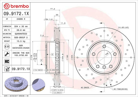 Brembo Brake Disc 09.9172.1x
