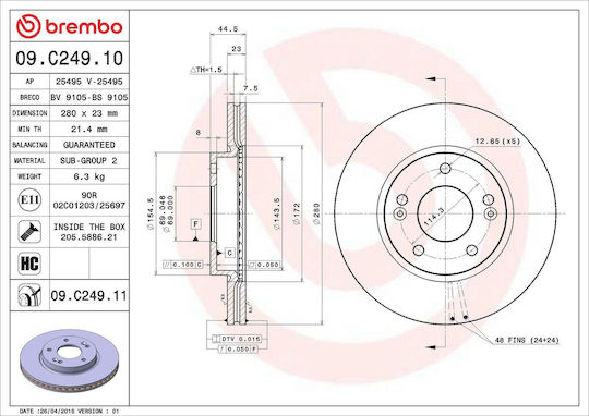 Brembo Brake Disc 09.c249.11