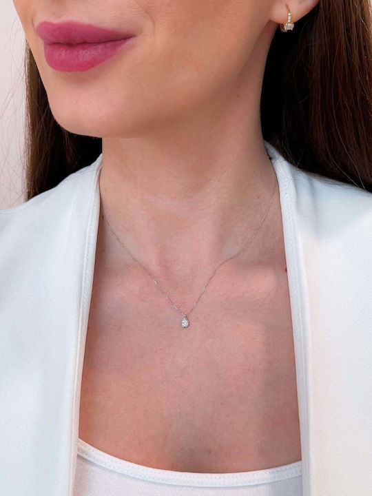 Sorelly с дизайн Сълза от Бяло злато 14K