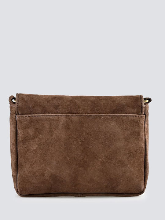 Leather Women's Shoulder Bag Suede Brown