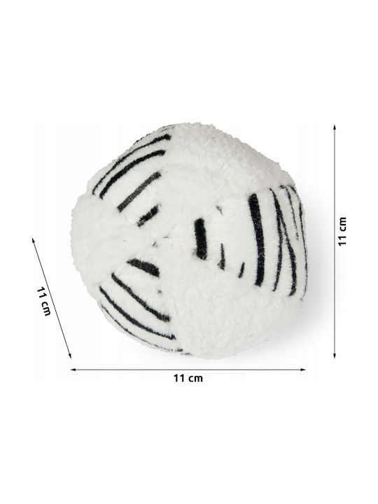 Lean Toys Fabric Ball Toy Dog White 1pcs