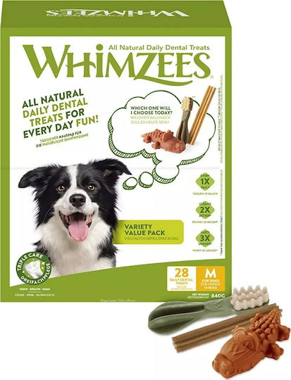 Whimzees Treats for Dogs Against Tartar & Plaque 840gr 28 Pieces