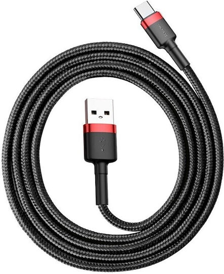 Baseus Cafule USB 2.0 Cable USB-C male - USB-A PD Κόκκινο 1m CATKLF-B91