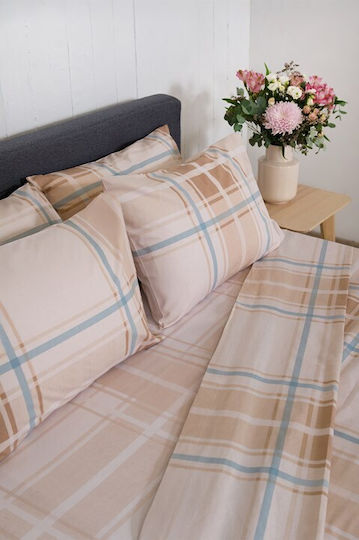 Naf Naf Set Cearșafuri King Size 270x280cm. Summit Bej 4buc