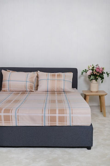 Naf Naf Set Cearșafuri King Size 270x280cm. Summit Bej 4buc