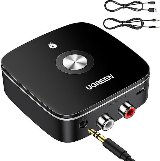 Ugreen CM106 Bluetooth 5.1 Аудио Ресийвър с 2xRCA + 3.5mm AUX USB-C Захранване AptX HD Двойна Свързаност 40759P