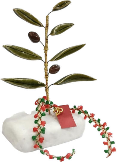 Kalliopi Silver Handmade Tabletop Lucky Charm Olive Branch Green Ceramic 2026 8x15cm 1pcs Kalliopi Silver Handmade Tabletop Lucky Charm Olive Branch Green Ceramic 2026 8x15cm 1pcs