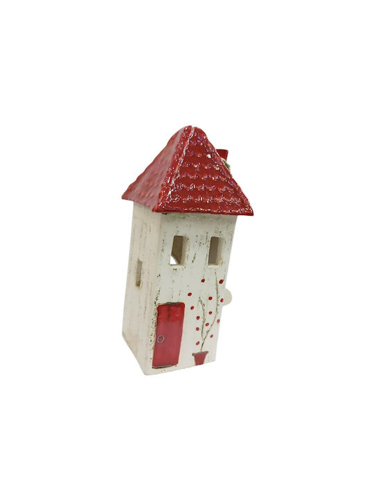 Kalliopi Silver Lucrat manual Suspendata Amulet Casa Roșu Ceramic 2026 7x21cm 1buc