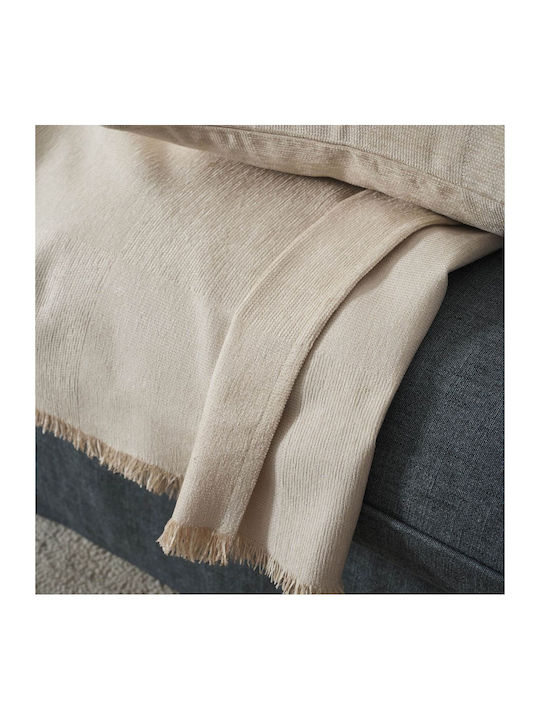 Gofis Home Zephyr Ριχτάρι Διθέσιου Καναπέ Ζακάρ 146x250εκ. Ecru 146/05