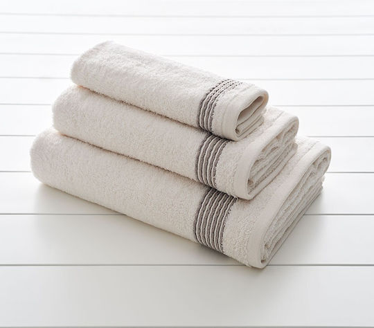Vesta Home Set of Bath Towels 3 pcs Mara Ecru Weight 480gsm