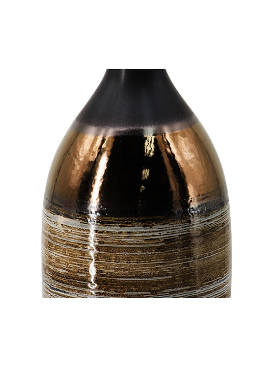 Artekko Evlub Dekorative Keramikvase Braun Bronze 13,5x13,5x48 cm