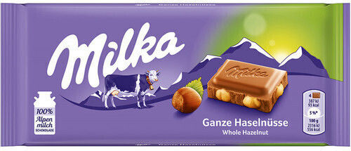 Milka Шоколад Мляко Лешник 90гр