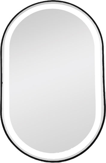 ARlight Oval Oglindă de Baie Lumini LED Atingere Negru