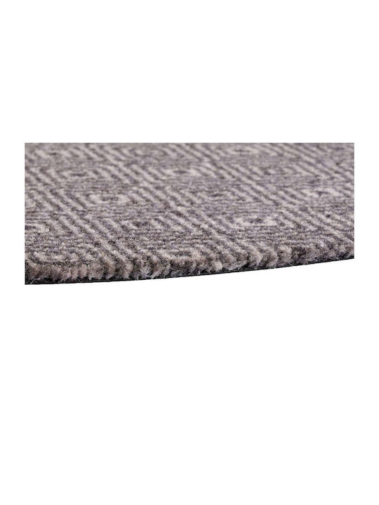 Sdim Runde Küchenmatte mit rutschfestem Unterlage Grey 100εκ.