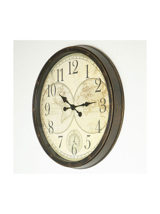Antikes Wanduhr Kunststoff Bronze Ø51cm