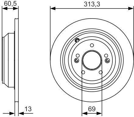 Bosch Bremsscheibe 0 986 479 C27