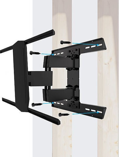 B-Tech BT8227/B Wall TV Mount with Arm up to 50kg Silver