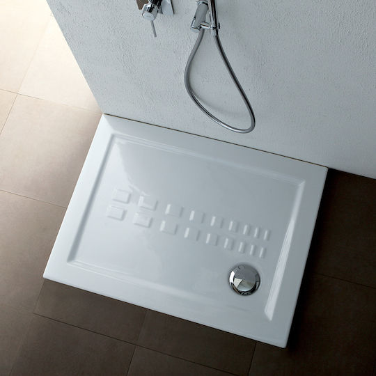 Orabella Slim Правоъгълена Порцеланов душ 70x100см Бял