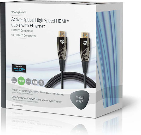 Nedis Кабел HDMI мъжки - HDMI мъжки 30м Черен