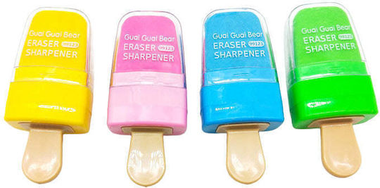 Pencil Sharpener Eraser Ice Cream 4 Colors 1 Piece