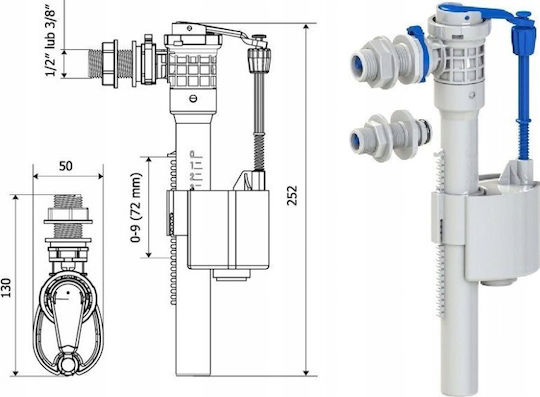 Kk-pol Zn3 118 0 T Float Valve 3/8 Zn3 Plastic Water-stop Z.pλ.t.pb-3/8-zn3-plastic