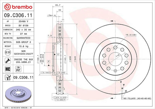 Brembo Brake Disc 09.c306.11