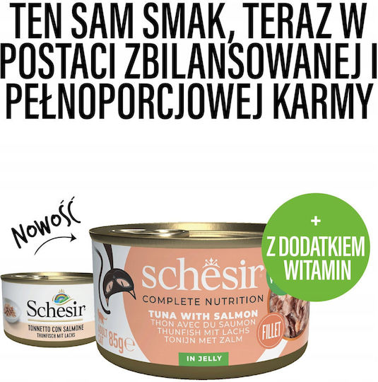 Whiskas Υγρή Τροφή για Γάτες σε Κονσέρβα με Τόνο και Σολομό 85gr