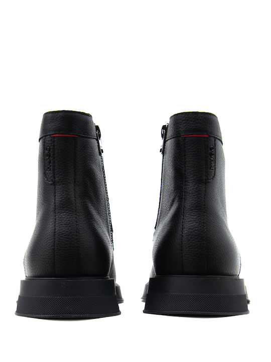 Leather Combat Boots Black