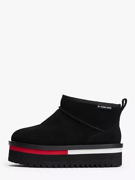 Suede Women's Ankle Boots Black