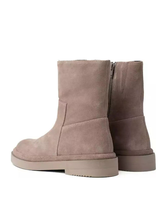 Wildleder Stiefeletten Damen Braun