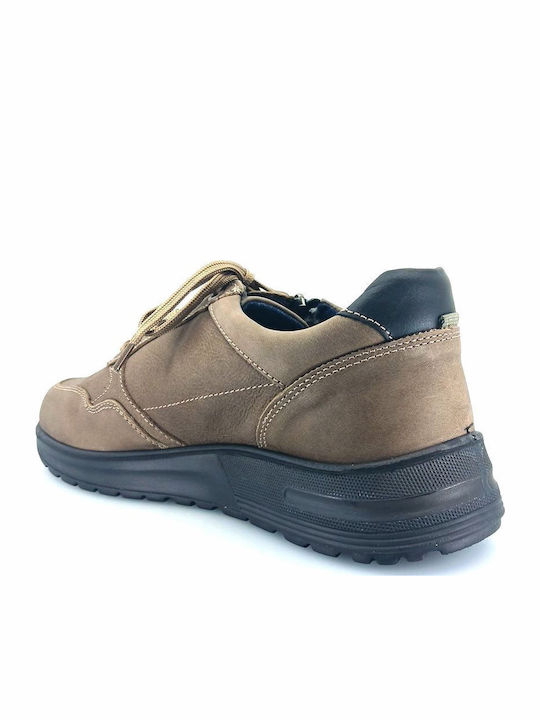 Herren Sneakers Taupe Δέρμα
