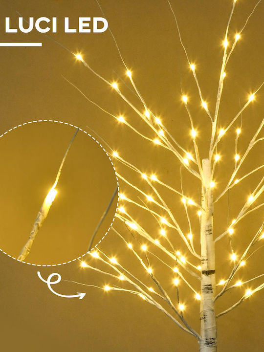 Christmas Tree 180cm with 12 Branches and with LED Lighting White