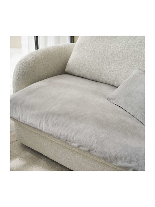 Gofis Home Sofa Ριχτάρι Πολυθρόνας Βελουτέ 137x200εκ. Fog Grey 137