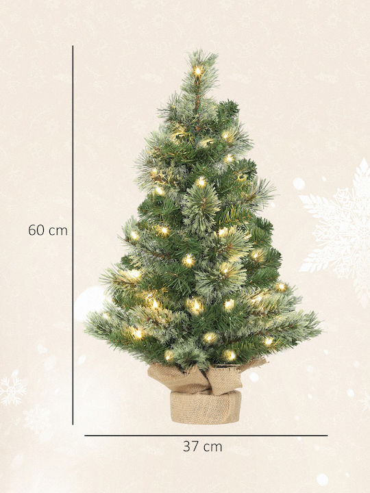 Weihnachtsbaum 60cm mit LED-Beleuchtung Weiß